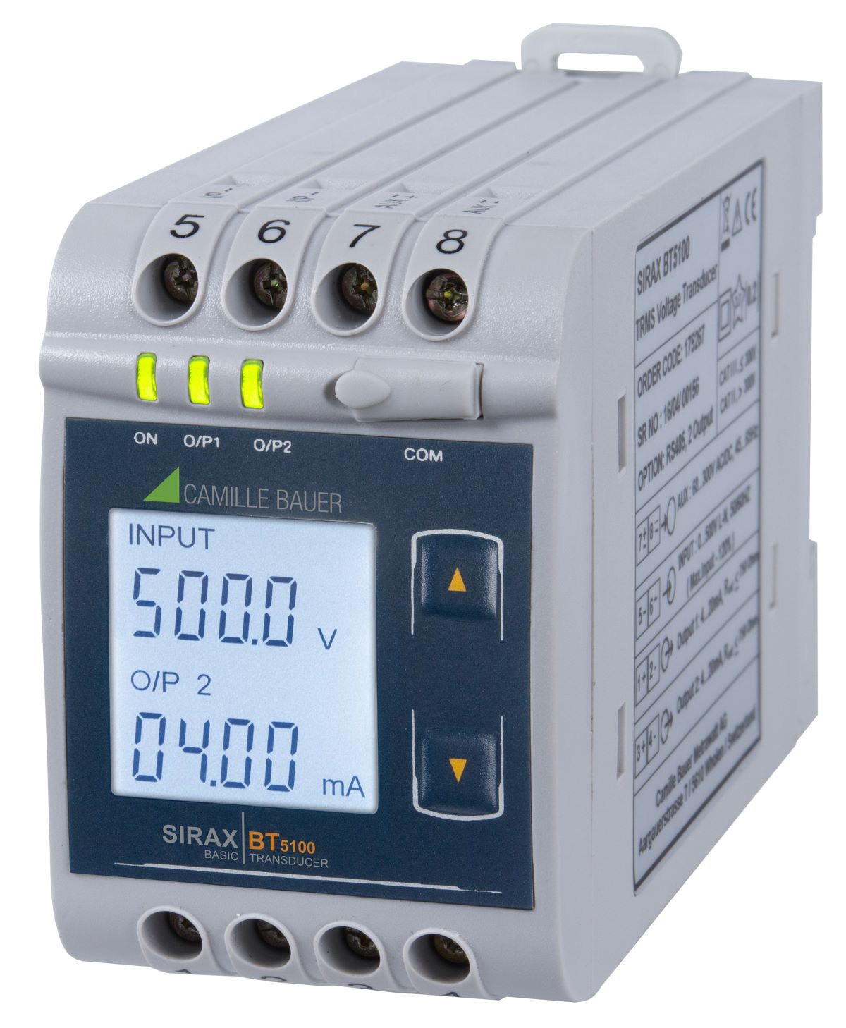 單參數測量DIN導軌頂帽式變送器 SIRAX BT5100